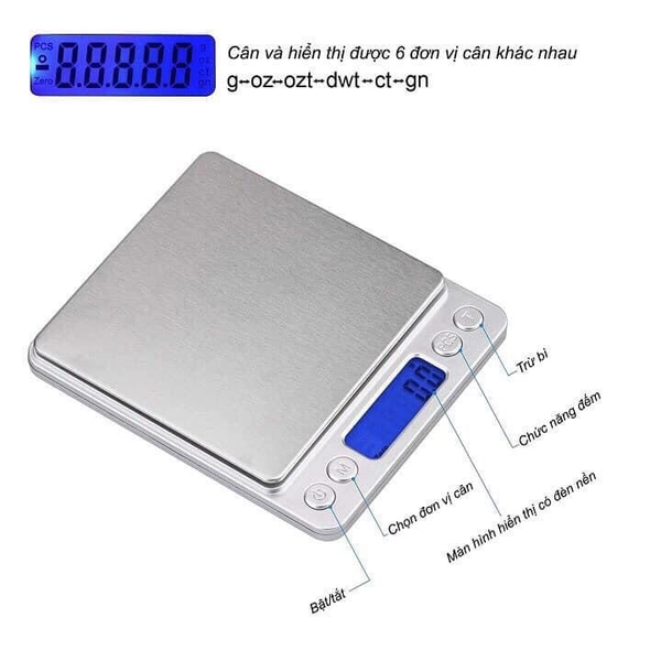 Cân tiểu ly, cân điện tử mini nhà bếp