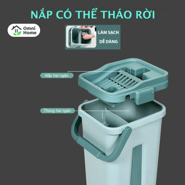Cây Lau Nhà Tự Vắt Thông Minh MOPScratch, Bộ Lau Nhà 360 Độ Cao Cấp