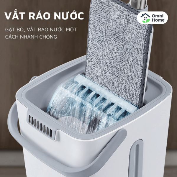 Cây Lau Nhà Tự Vắt Thông Minh MOPScratch, Bộ Lau Nhà 360 Độ Cao Cấp