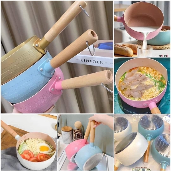 Chảo từ chống dính lòng sâu, màu đẹp - Size 18cm