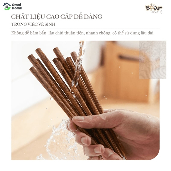 Bộ đũa gỗ thủ công Bear CX-E0103