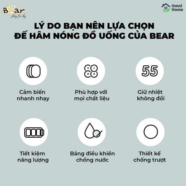 Đế làm nóng đồ uống Bear DRBD-C16J5