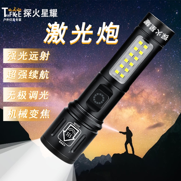 Đèn Pin Laser Siêu Sáng TH-40-TG - Chiếu Xa 1000m, Zoom Quang Học, Sạc Nhanh Type-C