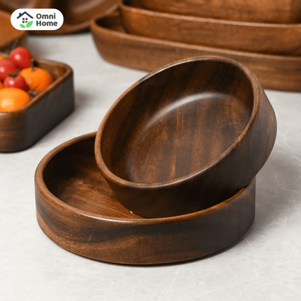 Đĩa & Bát Gỗ Keo Phong Cách Nhật - Tinh Hoa Nghệ Thuật Cho Bàn Ăn