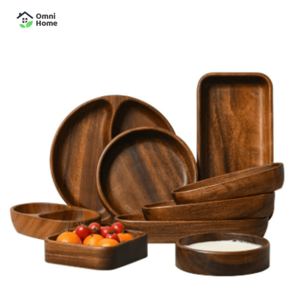 Đĩa & Bát Gỗ Keo Phong Cách Nhật - Tinh Hoa Nghệ Thuật Cho Bàn Ăn