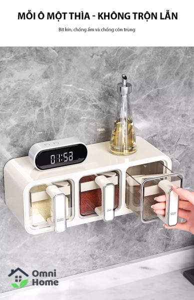 Hộp Đựng Gia Vị Treo Tường Đa Năng
