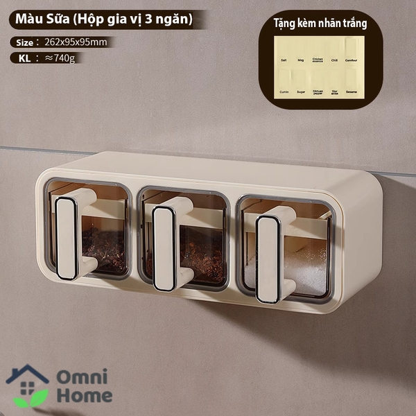 Hộp Đựng Gia Vị Treo Tường Đa Năng