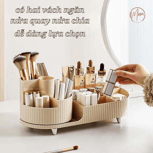 Kệ Mỹ Phẩm Xoay 360 Moon
