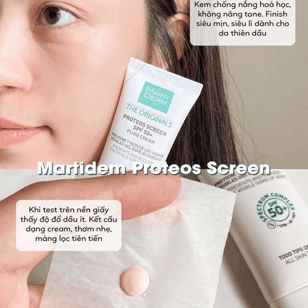 Kem Chống Nắng MartiDerm The Originals Proteos Screen SPF 50+ Fluid Cream 40ml