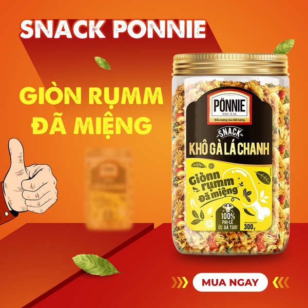 Khô Gà Lá Chanh 300g Ponnie