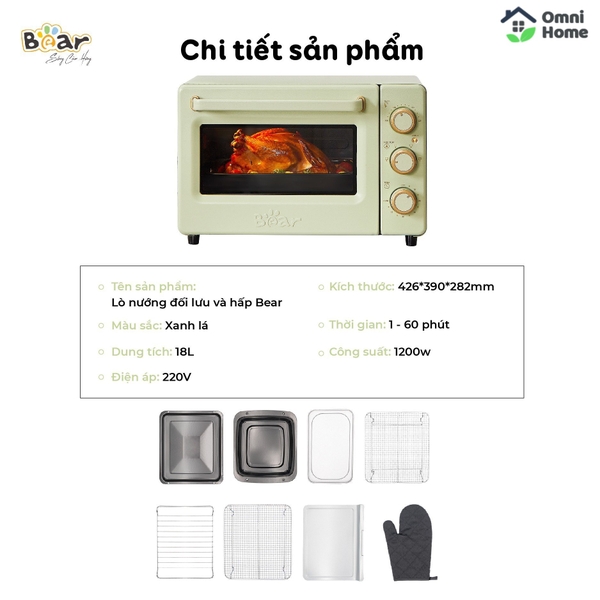 Lò nướng và hấp Bear DKX-C20R5