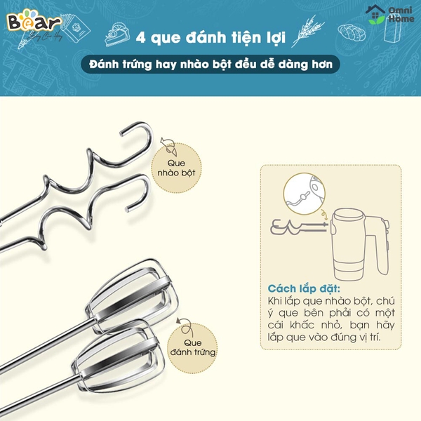 Máy Đánh Trứng & Trộn Bột BEAR DDQ-B02L1 (HM-B01V1)