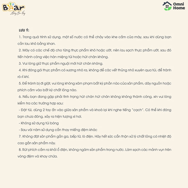 Máy hút chân không Bear VS-B01V1