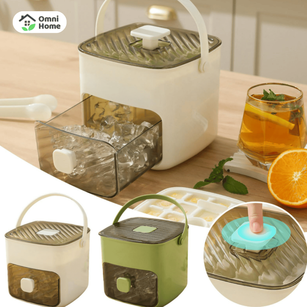 Máy Làm Đá Ngăn Kéo 48 Ô Có Khay & Hộp Đựng