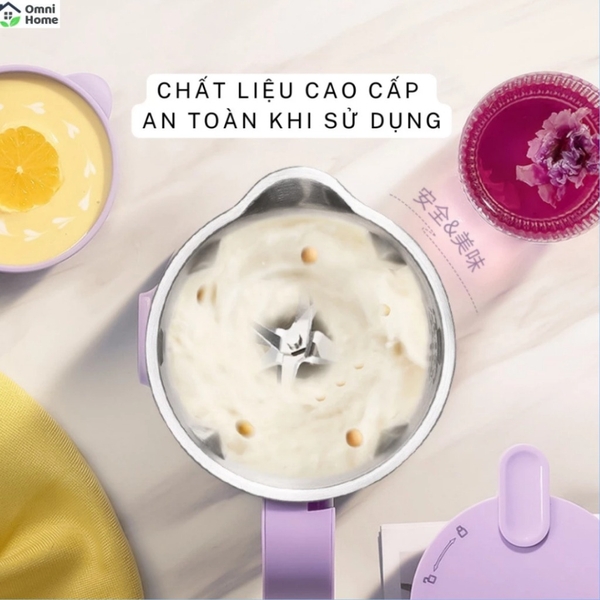 Máy Làm Sữa Hạt Mini Đa Năng OSTMARS, 7 Chế Độ Nấu, Màn Hình Thông Minh Công Suất 600W, 800ml