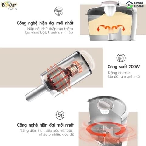 Máy nhào bột tự động 5L Bear HMJ-A50E2