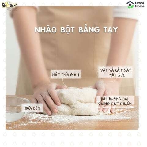 Máy nhào bột tự động 5L Bear HMJ-A50E2