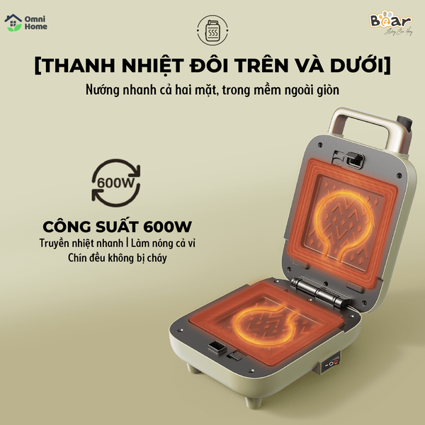 Máy nướng bánh 2 khay Bear DBC-C06M1