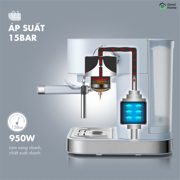 Máy pha cà phê tự động Bear CF-B15V1