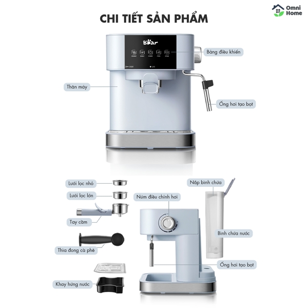 Máy pha cà phê tự động Bear CF-B15V1