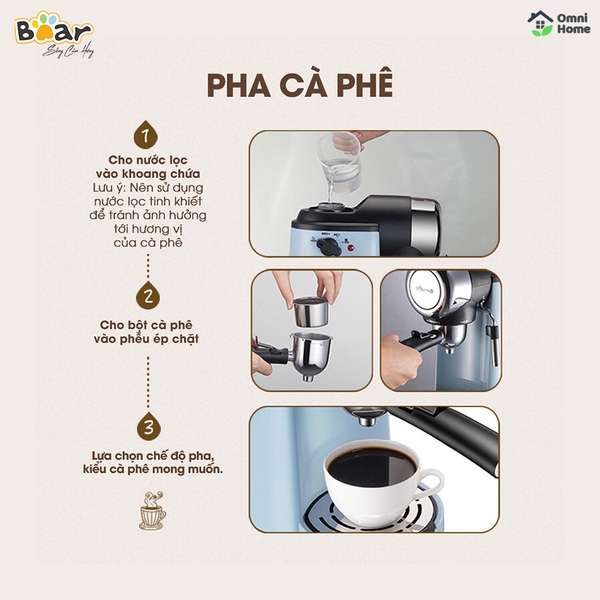 Máy pha cà phê tự động Bear CF-B02V1