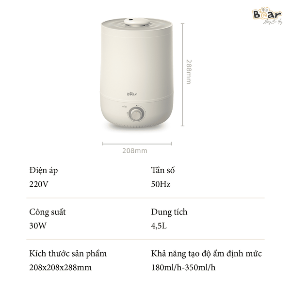 Máy tạo độ ẩm Bear JSQ-C45U1