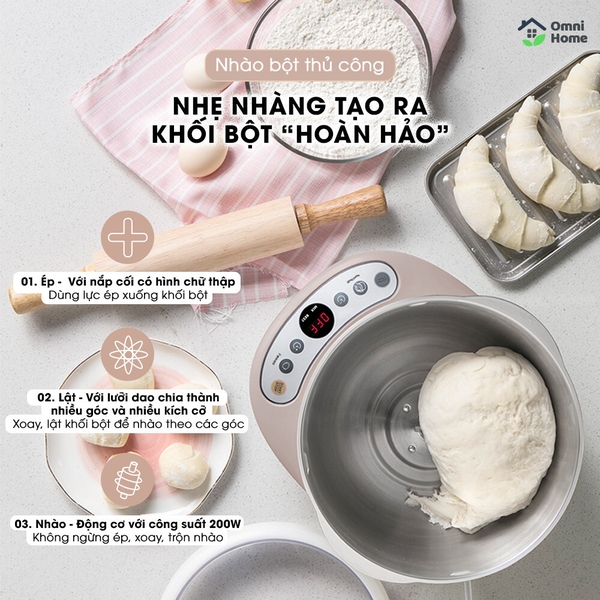 Máy nhào bột tự động 5L Bear DM- B50V1