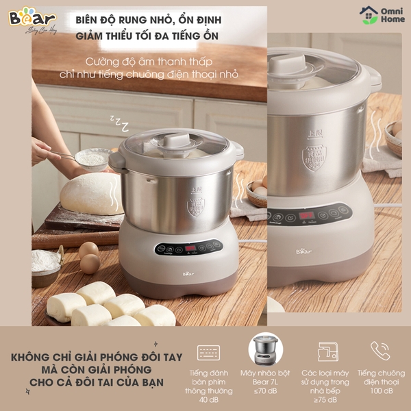 Máy nhào bột tự động 7L Bear DM- B70V1