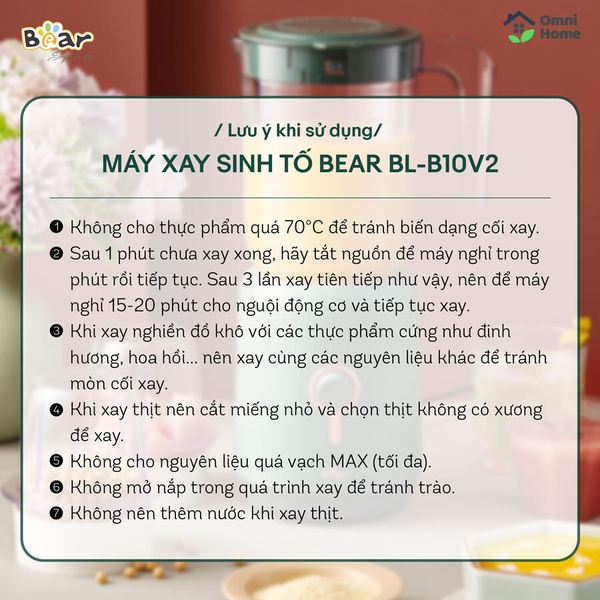Máy xay sinh tố đa năng Bear BL-B10V2
