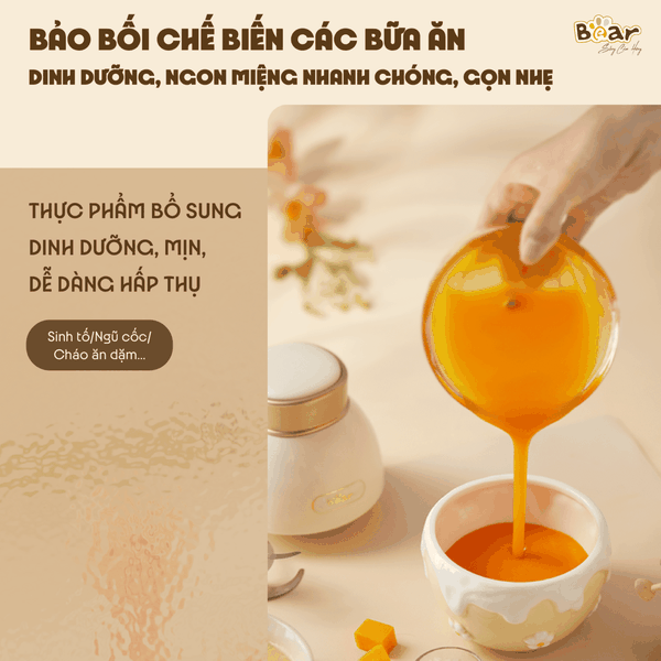 Máy xay ăn dặm 0.6L Bear QSJ-D02Q1
