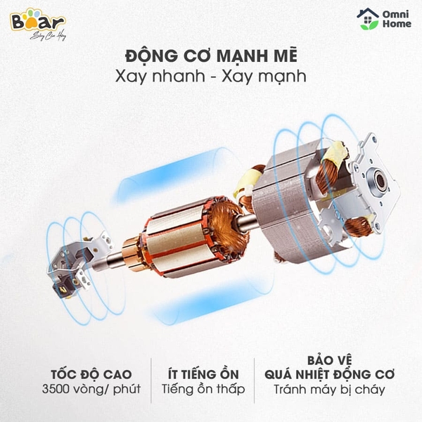 Máy xay đa năng Bear QSJ-C04R8S