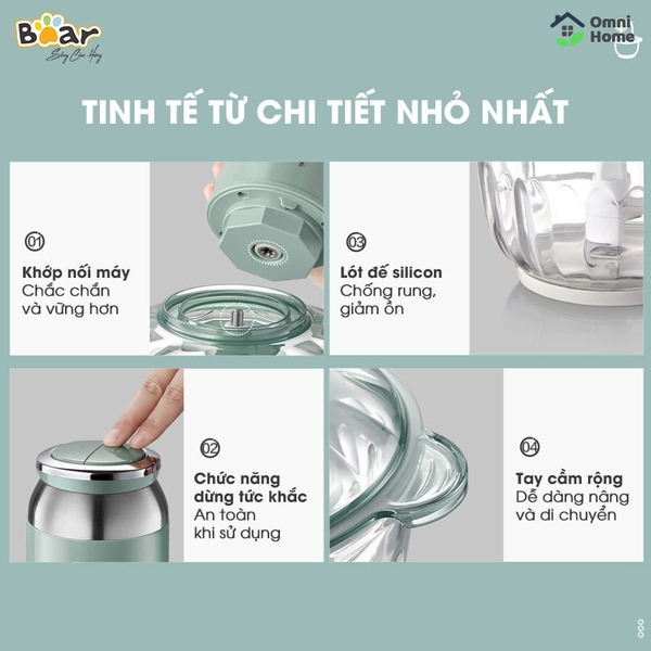 Máy xay đa năng Bear QSJ-C04R8S