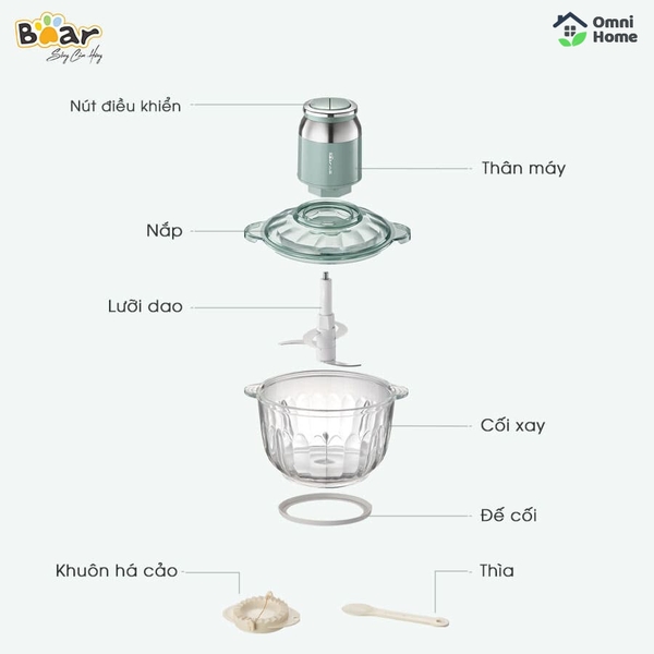 Máy xay đa năng Bear QSJ-C04R8S