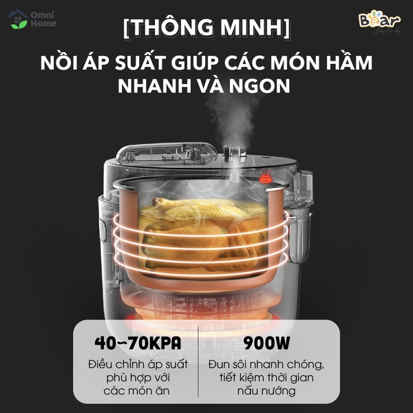 Nồi áp suất Bear YLB-A50M1