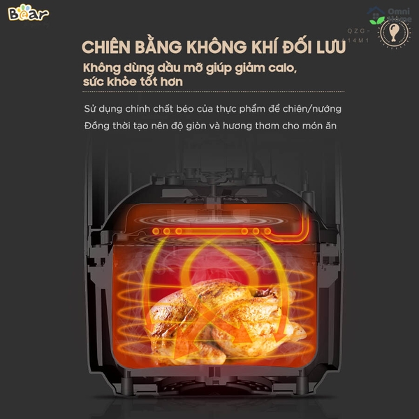 Nồi chiên không dầu 3.5L Bear VS-8083A