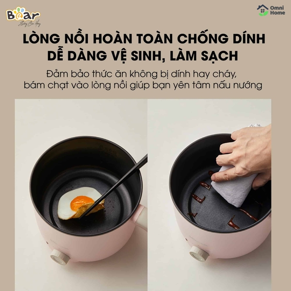 Nồi Lẩu Mini Đa Năng 1.2L Bear DRG-C12K1