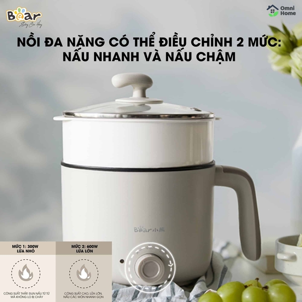 Nồi Lẩu Mini Đa Năng 1.2L Bear DRG-C12K1