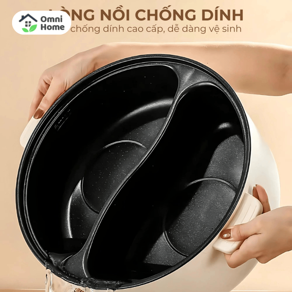 Nồi Lẩu Điện Hai Ngăn AH Amazing 1600W – Dung Tích 5.5L