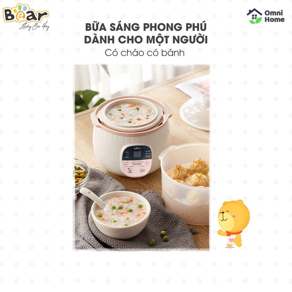 Nồi nấu chậm Bear 0,8L SUBE001