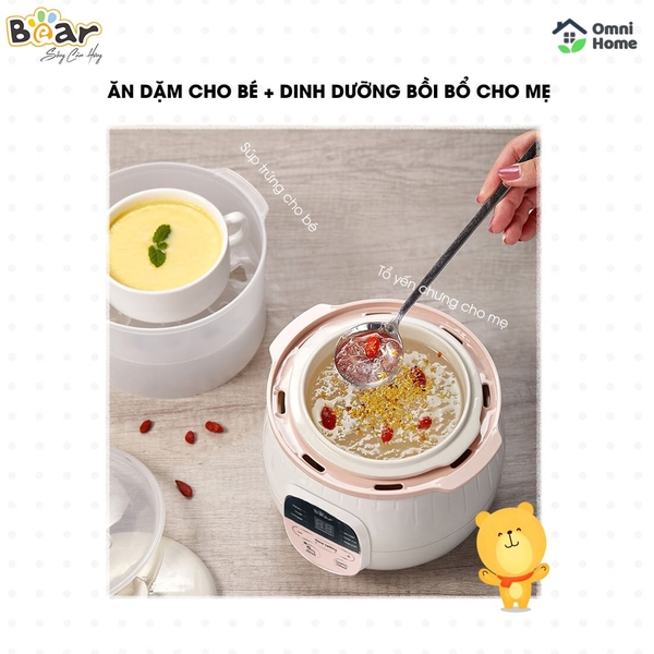 Nồi nấu chậm Bear 0,8L SUBE001