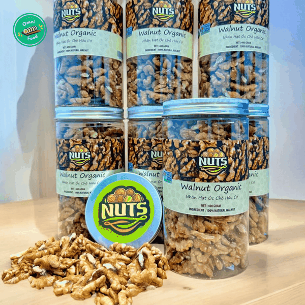 Nhân Hạt Óc Chó Vàng Nuts Organic Hộp 400g- Bùi Béo, dinh dưỡng