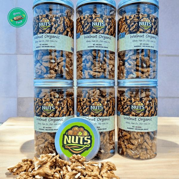 Nhân Hạt Óc Chó Vàng Nuts Organic Hộp 400g- Bùi Béo, dinh dưỡng