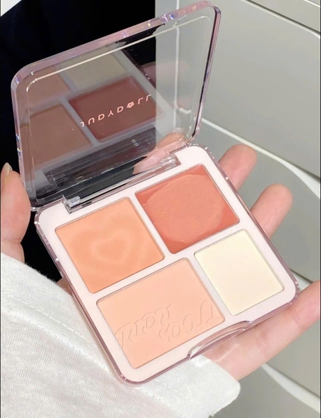 Phấn Má Hồng 4 Ô JUDYDOLL Tích Hợp Ô Má Kem