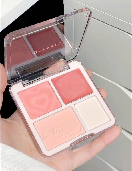 Phấn Má Hồng 4 Ô JUDYDOLL Tích Hợp Ô Má Kem