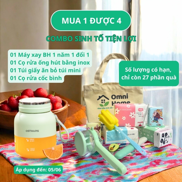Máy xay cầm tay mini OSTMARS [BH 1 năm] - Tặng kèm Quà xinh