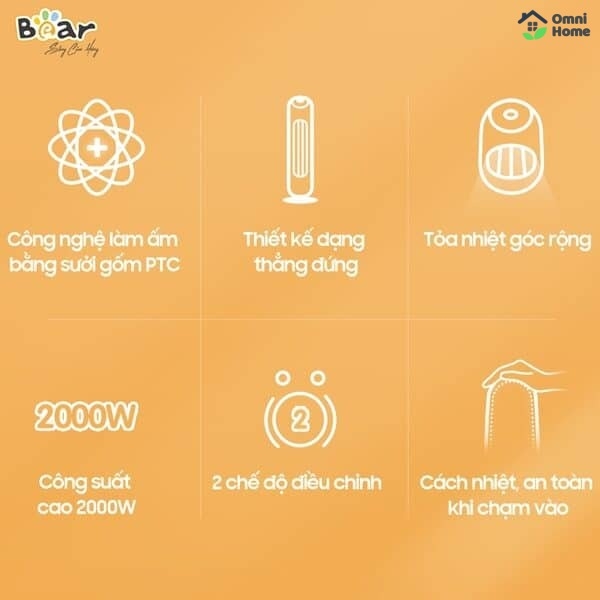 Quạt sưởi gốm Bear DNQ-C20B1