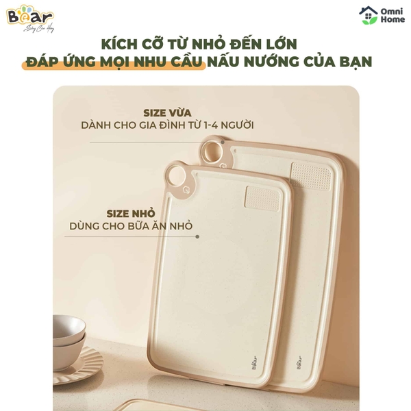 Thớt nhựa kháng khuẩn đa năng Bear CX-E0023