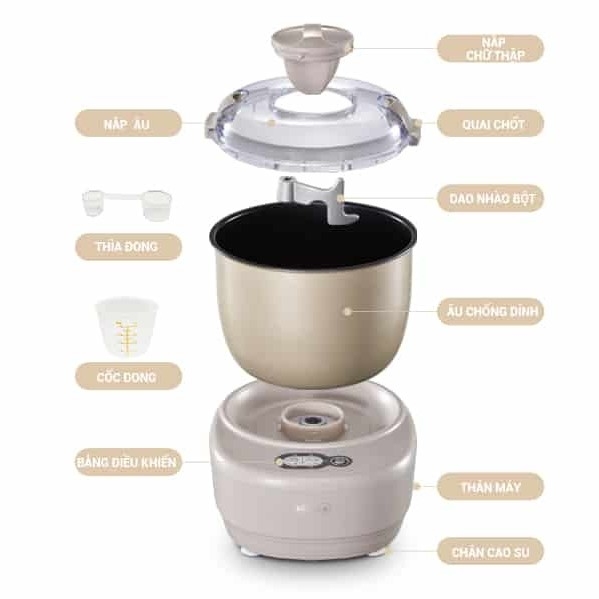 Máy nhào bột tự động 3,5L Bear HMJ-A35Q2