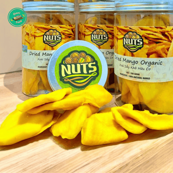 Xoài Khô Sấy NUTS Organic Hộp 500g- Dẻo Ngọt Tự Nhiên