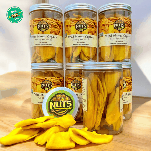 Xoài Khô Sấy NUTS Organic Hộp 500g- Dẻo Ngọt Tự Nhiên